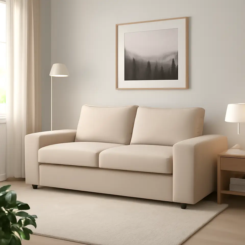 Møbelmontering VIMLE 2-pers. sofa, med brede armlæn/Hallarp beige | Samling af Møbler i Rødovre & Kbh