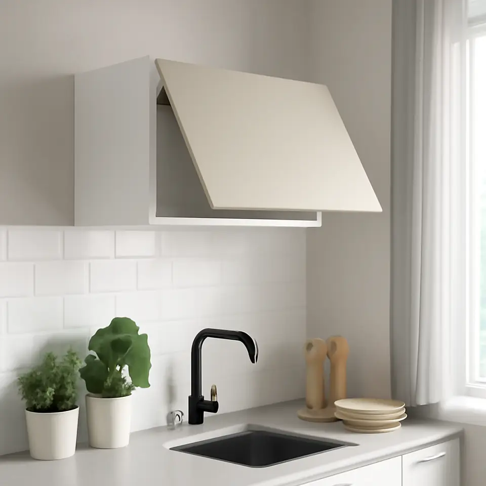 Møbelmontering METOD Vægskab, horisontalt, hvid/Havstorp beige, 60×40 cm | Professionel Møbelmontør