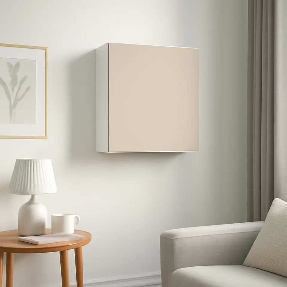 Møbelmontering BESTÅ Vægmonteret skabskombination, hvid/Lappviken lysegrå/beige, 60x22x64 cm | Få et tilbud i dag