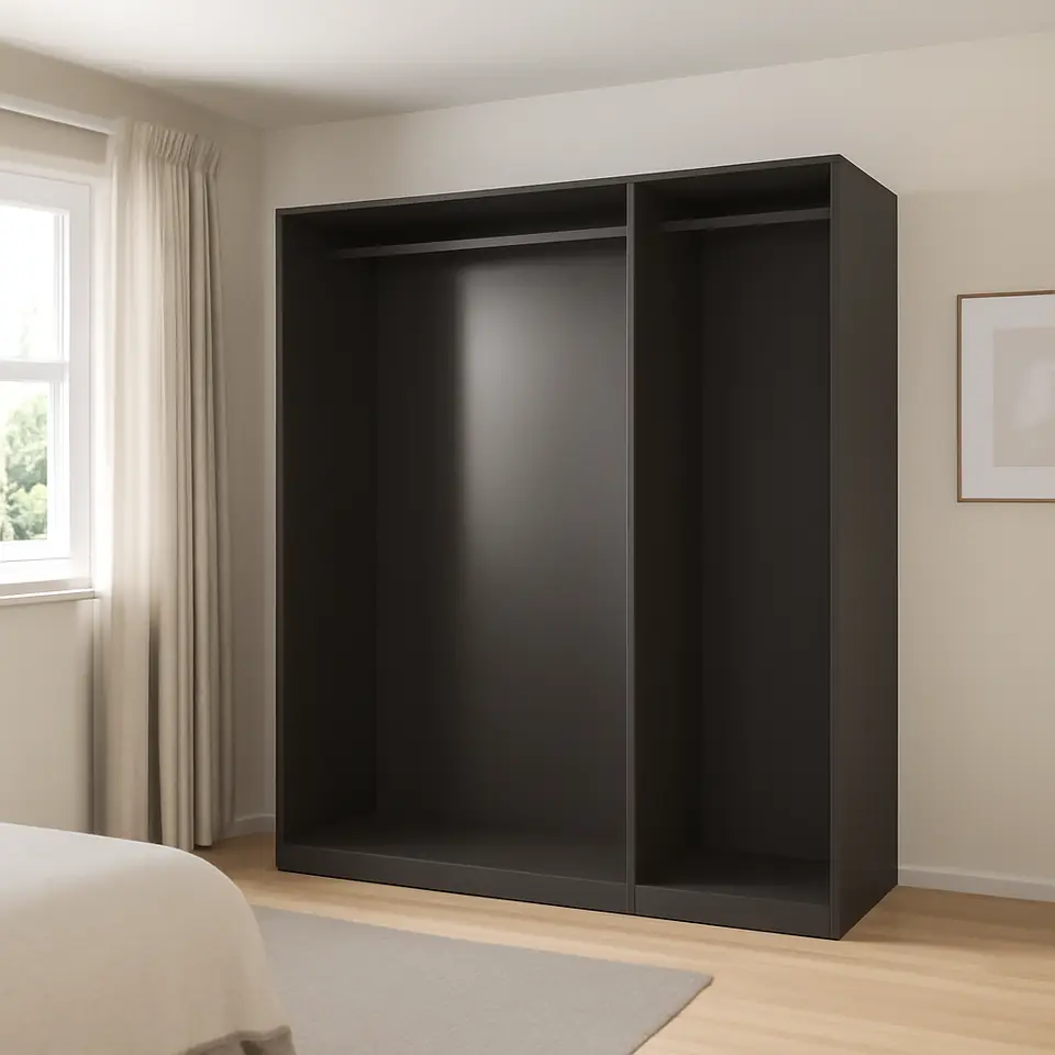 Møbelmontering PAX 3 garderobestel, mørkegrå, 200x58x236 cm | Fast Pris i Storkøbenhavn