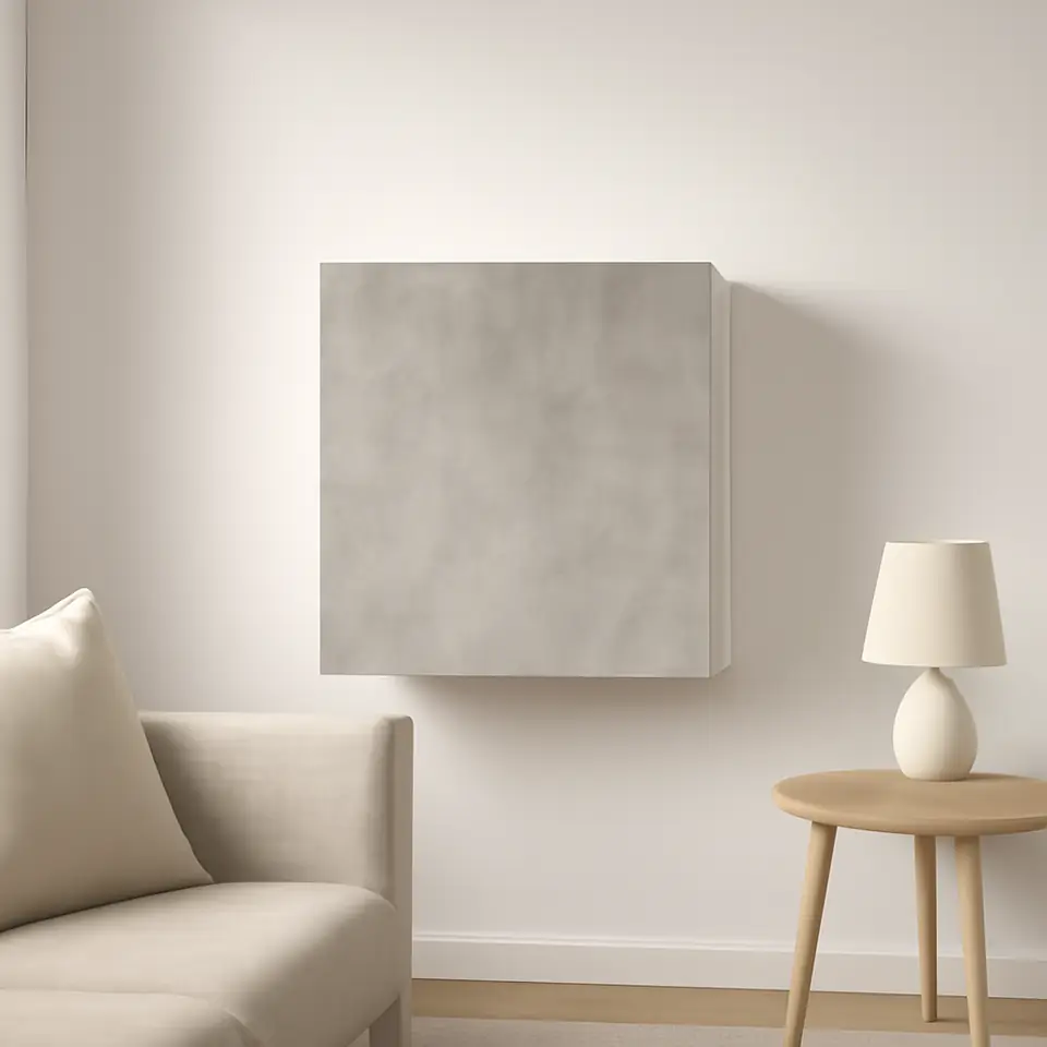 Møbelmontering BESTÅ Vægmonteret skabskombination, hvid Kallviken/lysegrå betonmønstret, 60x42x64 cm | Billig & Hurtig i København