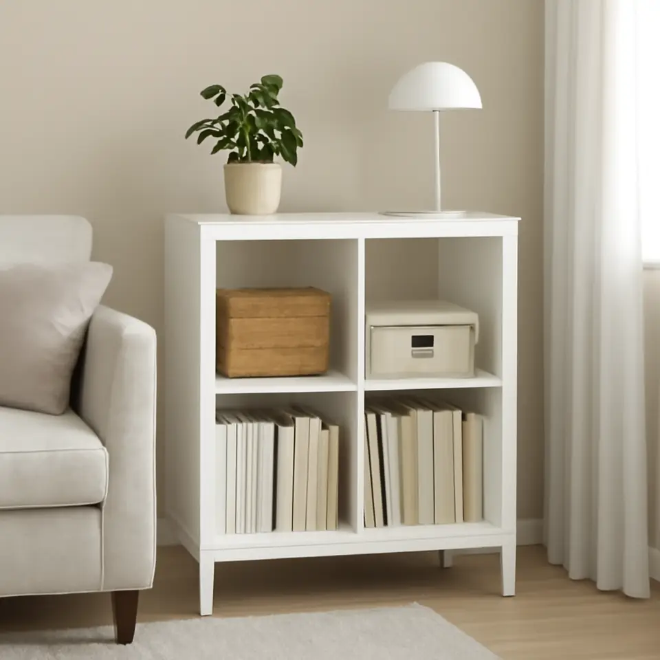 Møbelmontering KALLAX Reol med understel, hvid/hvid, 77×94 cm | Billig & Hurtig i København
