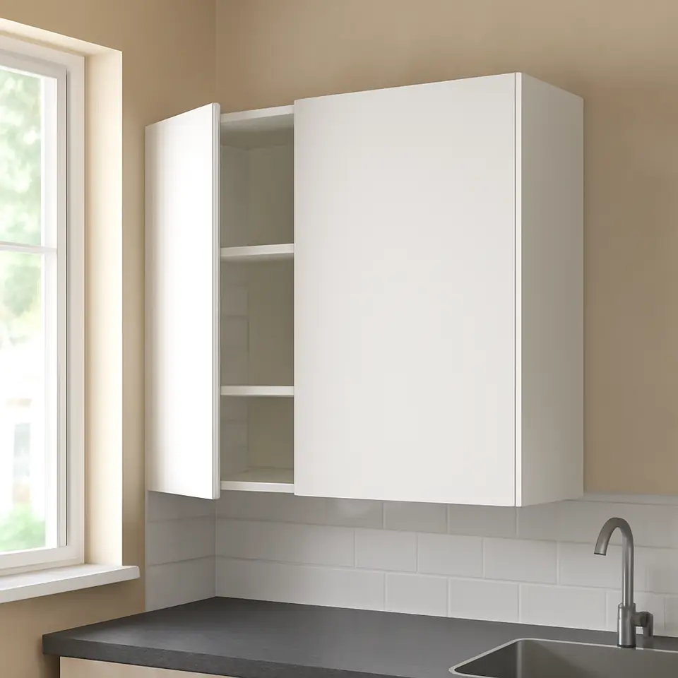 Møbelmontering METOD Vægskab med hylder/2 låger, hvid/Veddinge hvid, 60×80 cm | Professionel Møbelmontør