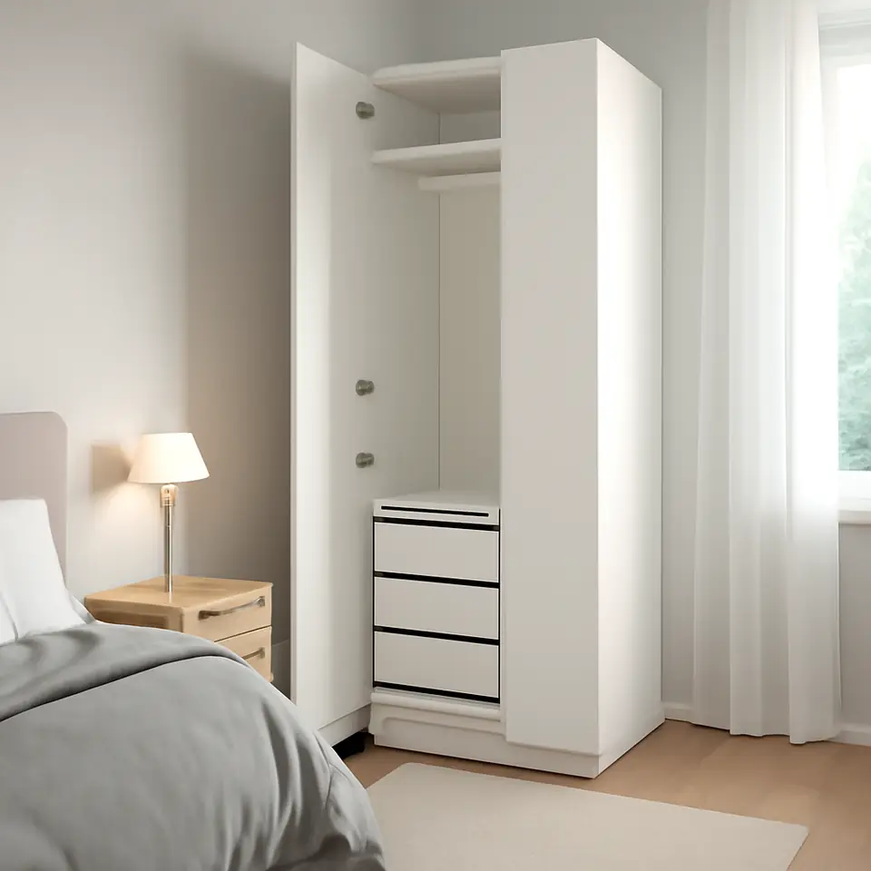 Møbelmontering PAX / FORSAND Garderobekombination, hvid/hvid, 75x60x236 cm | Billig & Hurtig i København