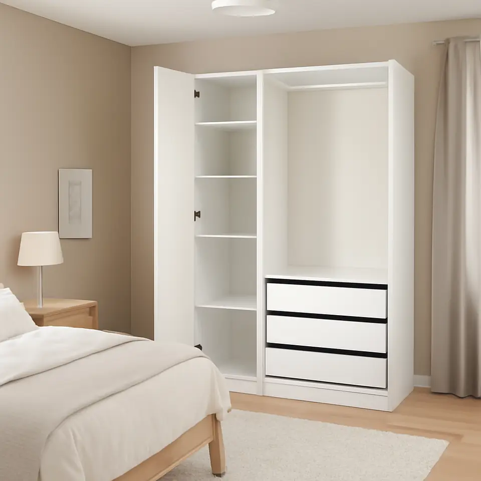 Møbelmontering PAX / VIKANES Garderobeskab, hvid/hvid, 175x60x201 cm | Professionel Møbelmontør