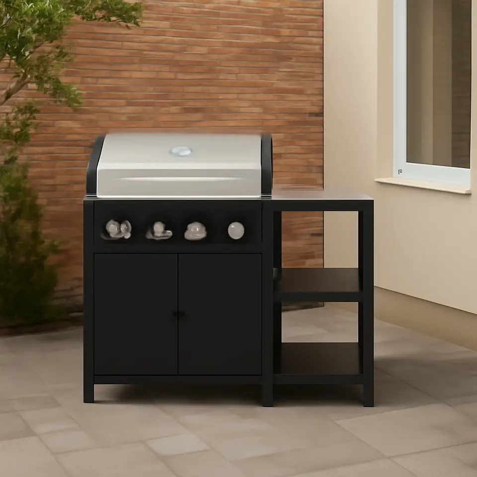 Møbelmontering GRILLSKÄR Gasgrill med køkkenø, rustfrit stål/udendørs, 111×61 cm | Billig & Hurtig i København