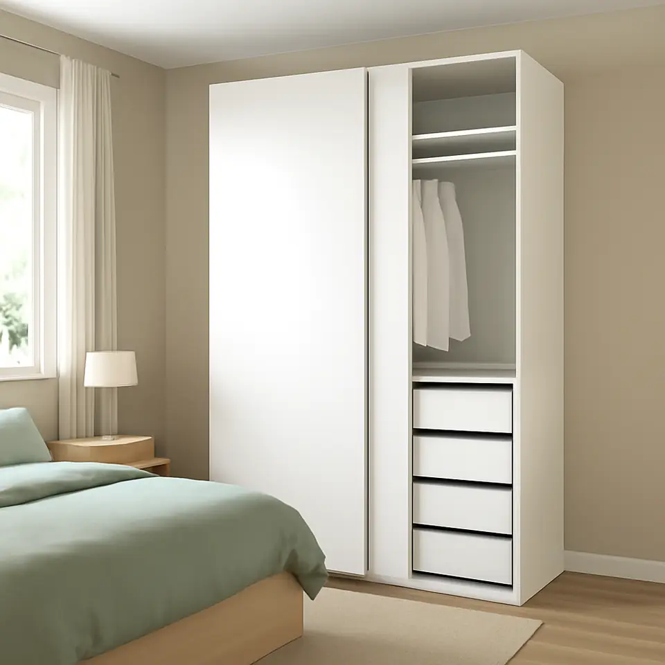 Møbelmontering PAX / HASVIK Garderobekombination, hvid/hvid, 150x66x236 cm | Få et tilbud i dag
