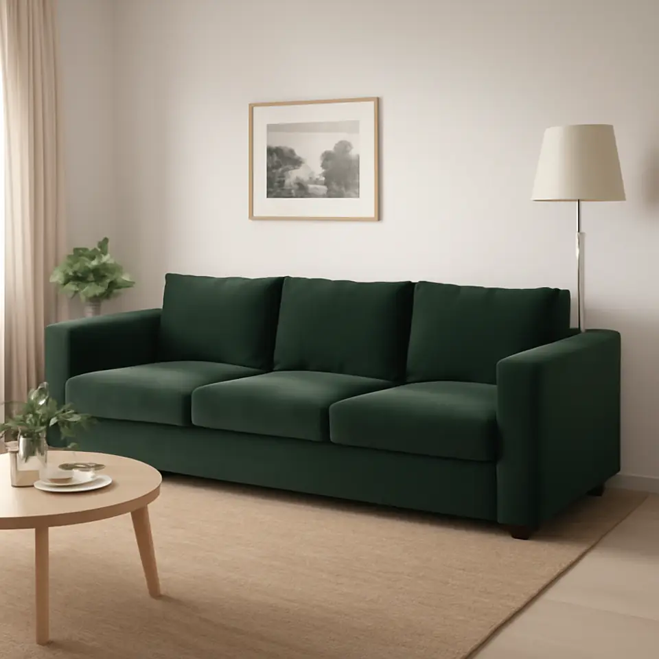 Møbelmontering VIMLE 3-pers. sovesofa, Djuparp mørkegrøn | Professionel Møbelmontør