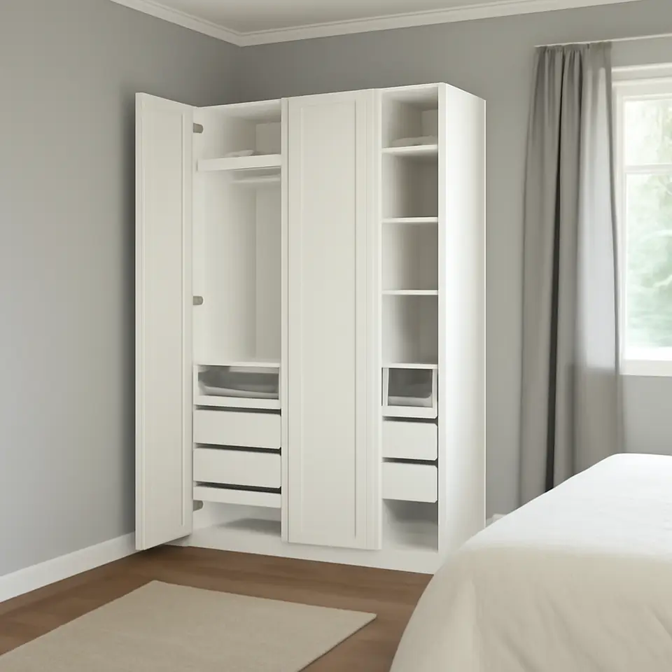 Møbelmontering PAX / GULLABERG Garderobekombination, hvid/hvid, 150x60x236 cm | Fast Pris i Storkøbenhavn