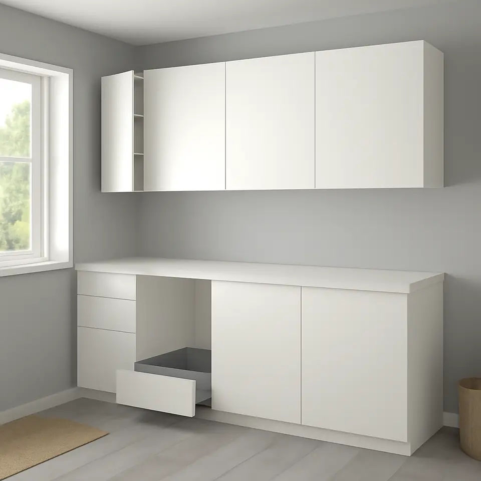 Møbelmontering METOD Køkken, hvid/Veddinge hvid, 230x60x227 cm | Billig & Hurtig i København