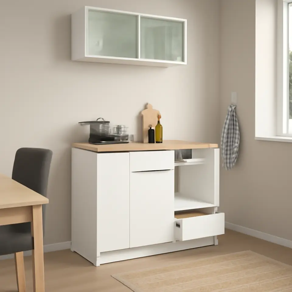 Møbelmontering KNOXHULT Køkken, hvid, 180x61x220 cm | Fast Pris i Storkøbenhavn