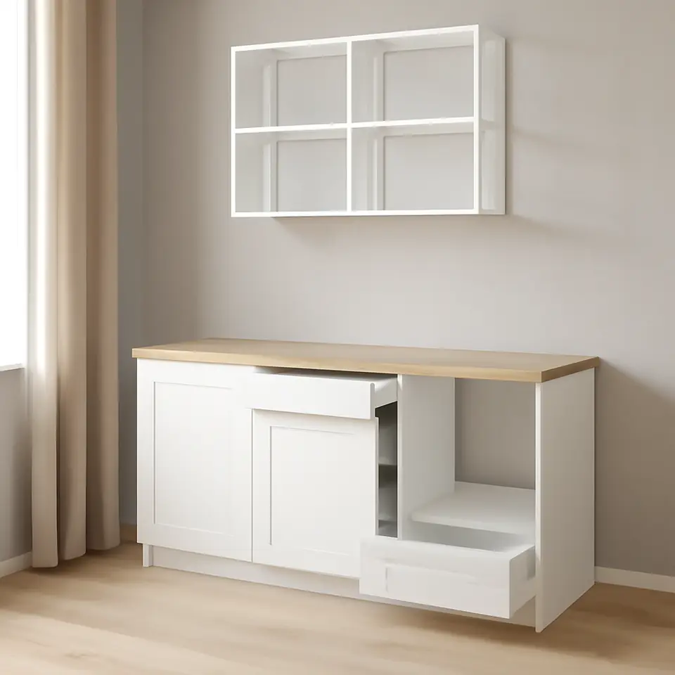 Møbelmontering KNOXHULT Køkken, hvid stel, 180x61x220 cm | Samling af Møbler i Rødovre & Kbh