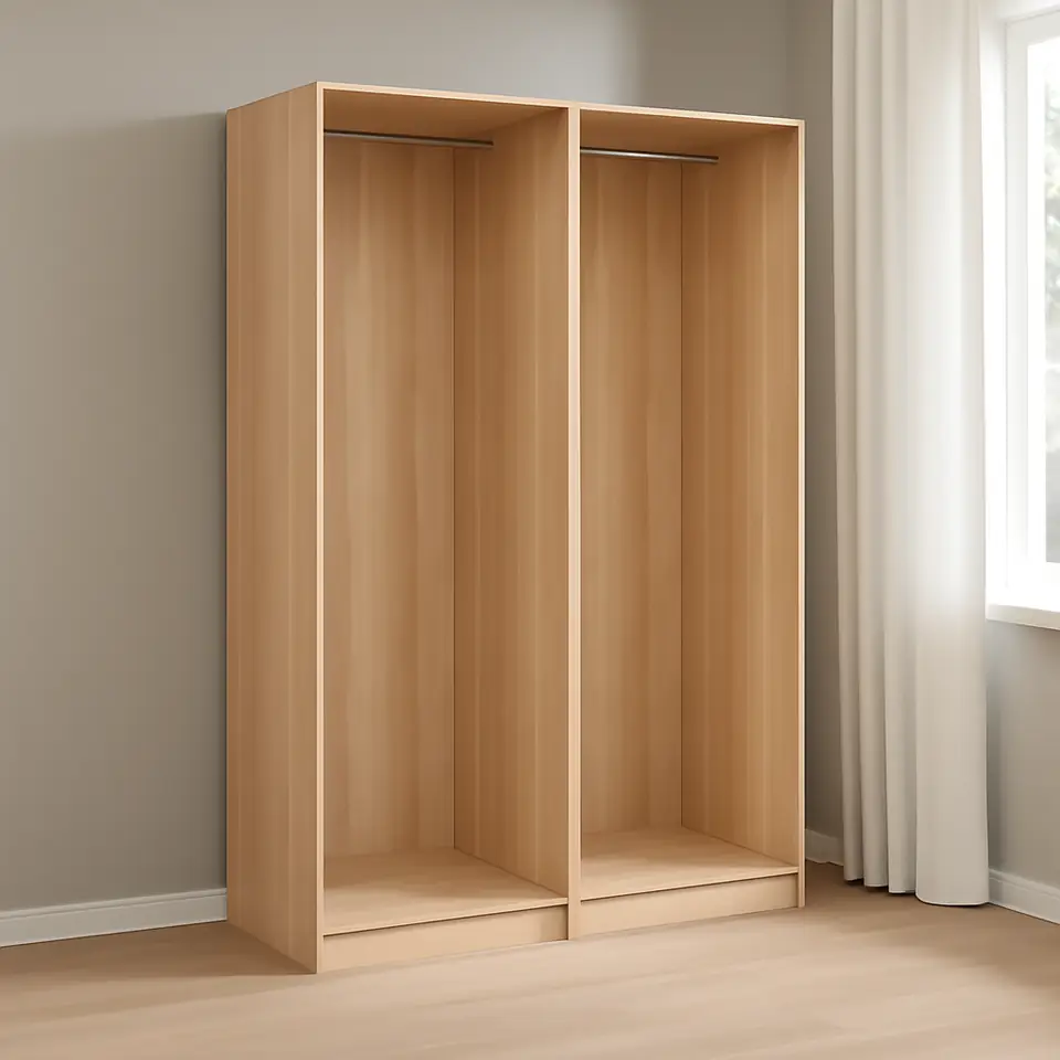 Møbelmontering PAX 2 garderobestel, eg med hvid bejdse, 150x58x201 cm | Billig & Hurtig i København