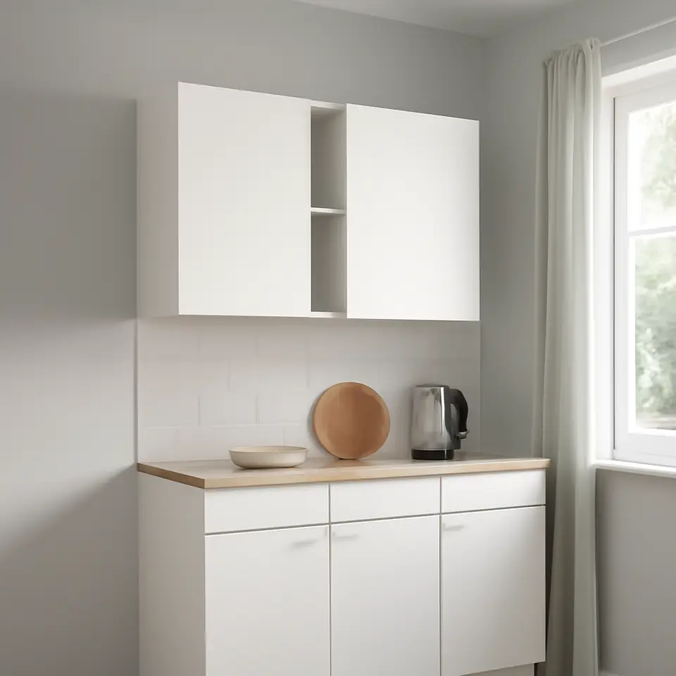 Møbelmontering KNOXHULT Vægskab med låger, hvid, 120×75 cm | Fast Pris i Storkøbenhavn