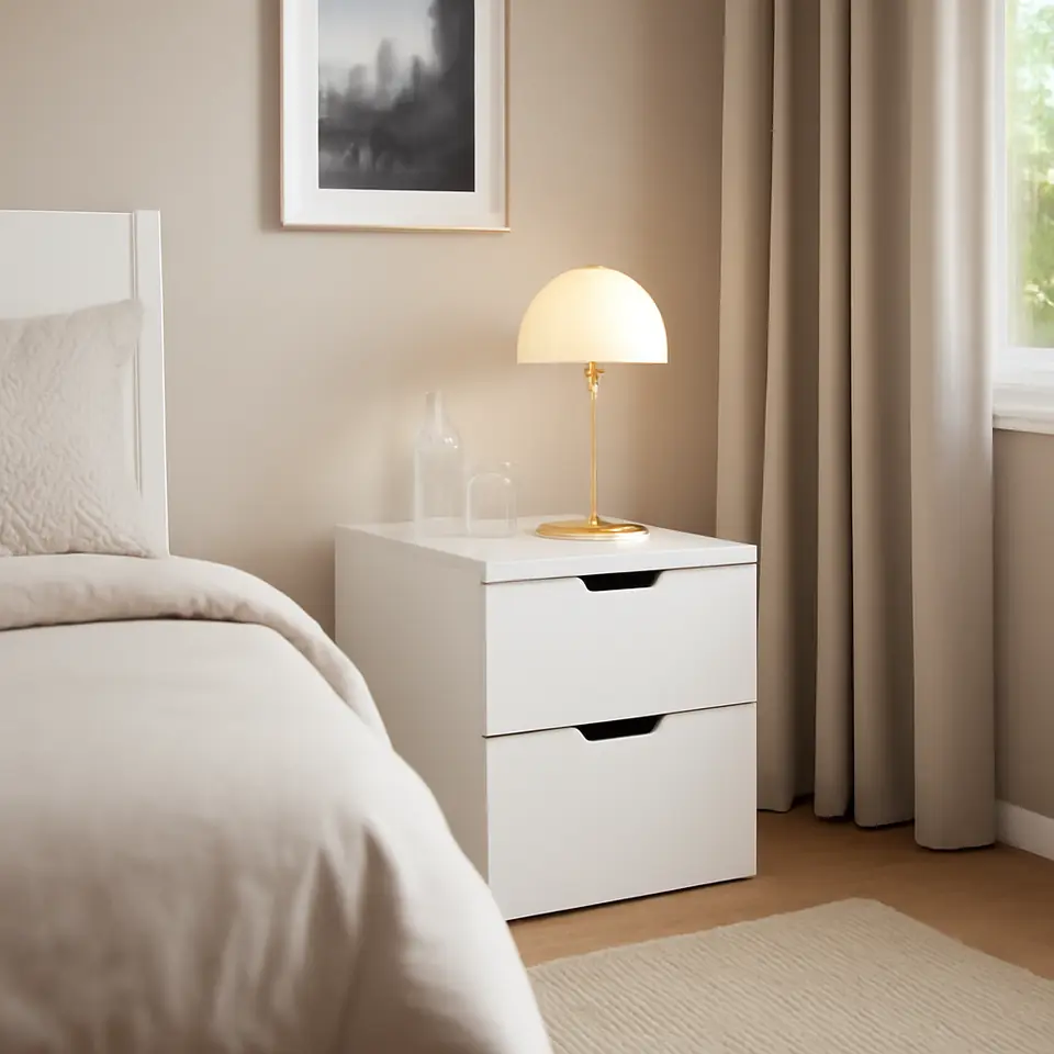 Møbelmontering NORDLI Modulopbygget kommode med 2 skuffer, hvid, 40×45 cm | Professionel Møbelmontør