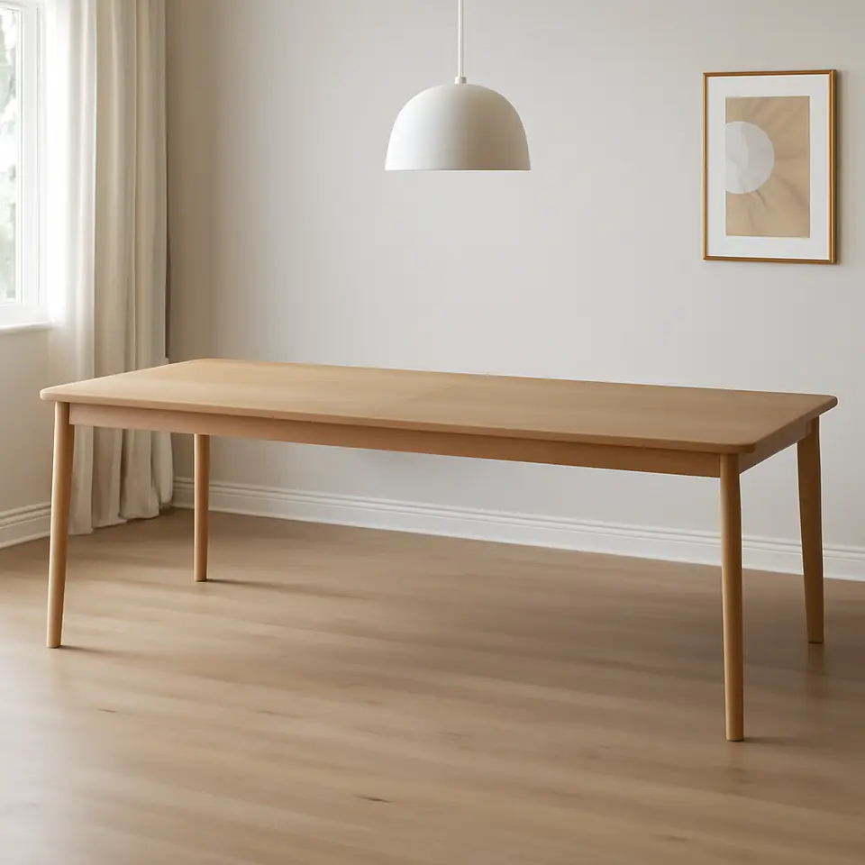 Møbelmontering MELLANSEL Bord med udtræk, egetræsfiner, 220x95x75 cm | Professionel Møbelmontør