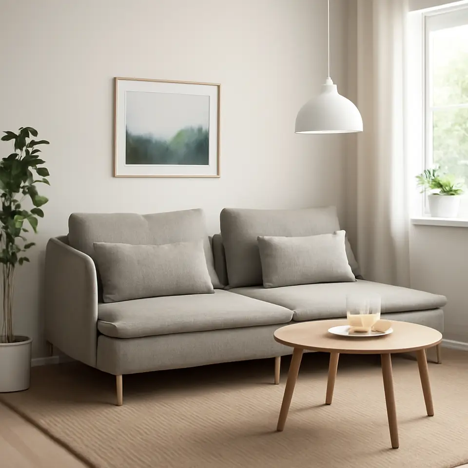 Møbelmontering SÖDERHAMN 3-pers. sofa, med åben ende/Viarp beige/brun | Fast Pris i Storkøbenhavn
