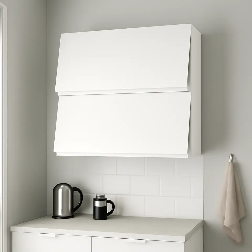 Møbelmontering METOD Horisontalt vægskab med 2 låger, hvid/Voxtorp mat hvid, 80×80 cm | Få et tilbud i dag