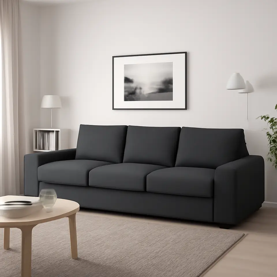 Møbelmontering VIMLE 3-pers. sofa, med brede armlæn/Hallarp grå | Samling af Møbler i Rødovre & Kbh