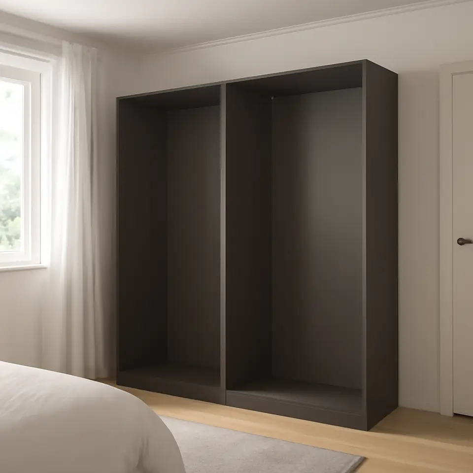 Møbelmontering PAX 2 garderobestel, mørkegrå, 200x58x201 cm | Professionel Møbelmontør