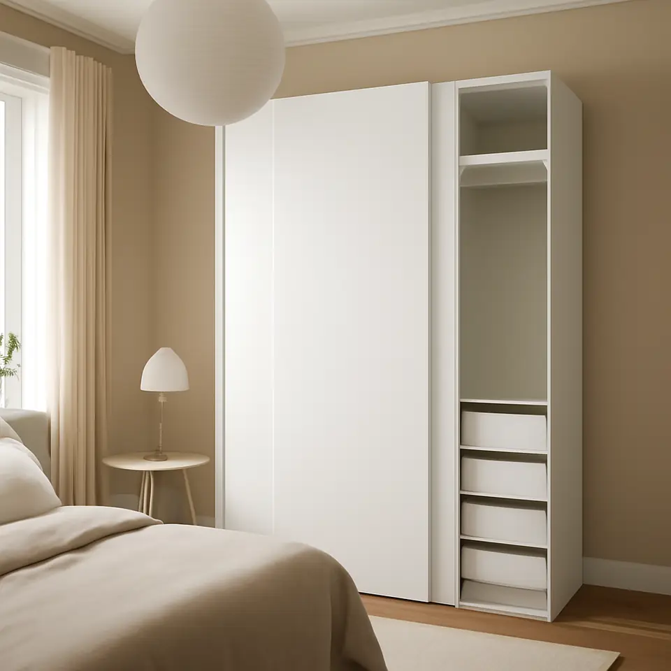 Møbelmontering PAX / HASVIK Garderobekombination, hvid/hvid, 150x43x236 cm | Billig & Hurtig i København