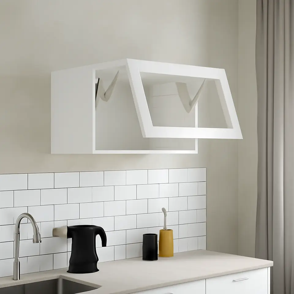 Møbelmontering METOD Vægskab horisontalt med vitrinelåge, hvid/Hejsta hvidt, klart glas, 60×40 cm | Få et tilbud i dag