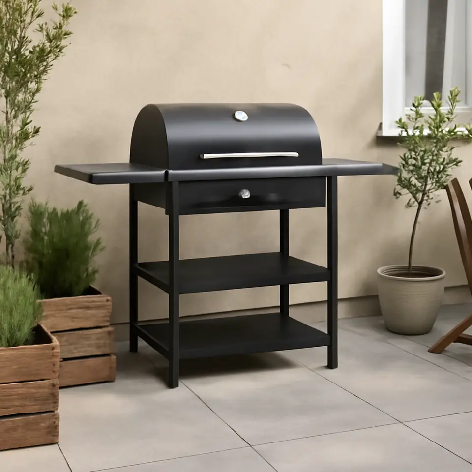 Møbelmontering GRILLSKÄR Kulgrill med 2 sideborde, rustfrit stål/udendørs, 99/123/147×61 cm | Samling af Møbler i Rødovre & Kbh