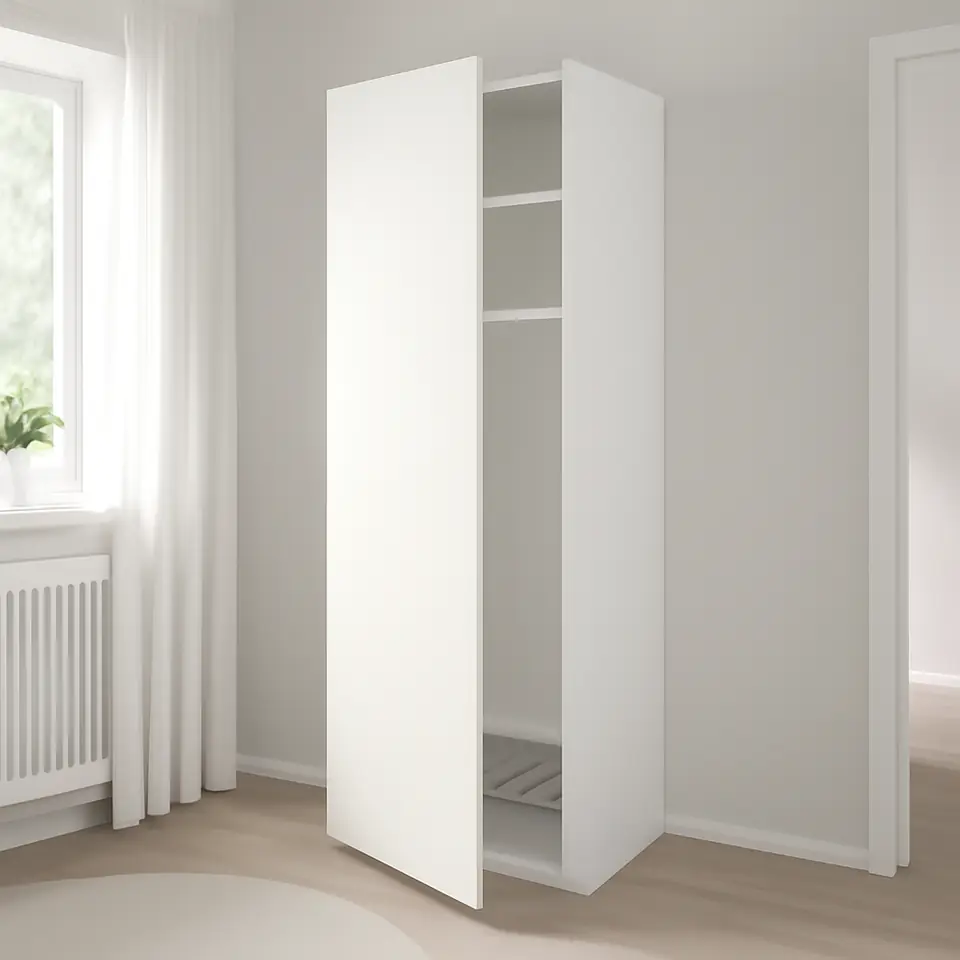 Møbelmontering METOD Højskab med hylder/trådkurv, hvid/Vallstena hvid, 60x60x200 cm | Billig & Hurtig i København