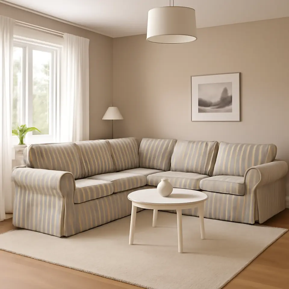 Møbelmontering EKTORP Hjørnesofa 4-pers., Karlshov beige/multifarvet | Billig & Hurtig i København