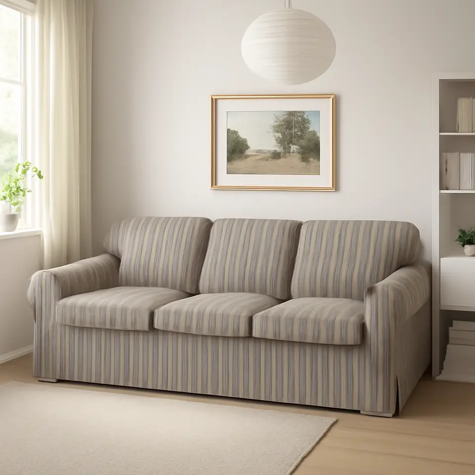 Møbelmontering EKTORP 3-pers. sofa, Karlshov beige/multifarvet | Professionel Møbelmontør