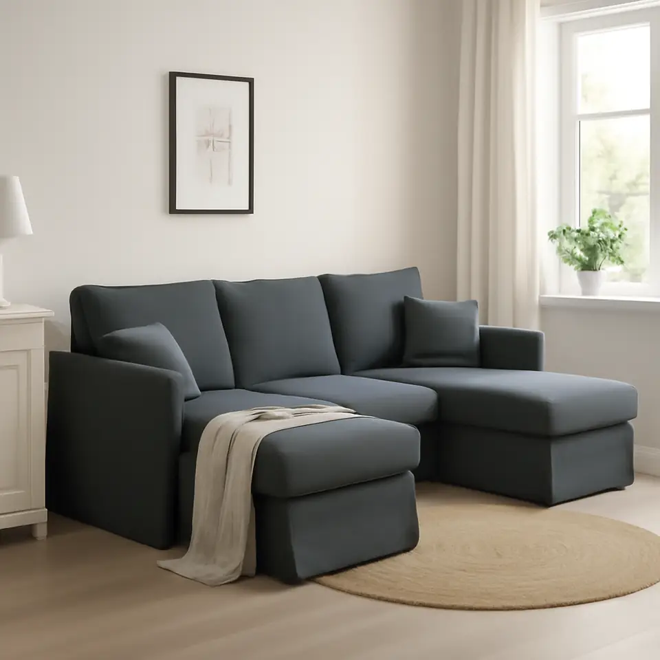 Møbelmontering HYLTARP 3-per. sofa med chaiselong, venstre, Gransel grå | Samling af Møbler i Rødovre & Kbh