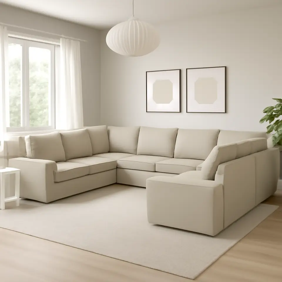 Møbelmontering KIVIK U-formet sofa, 7-pers., Gunnared beige | Fast Pris i Storkøbenhavn
