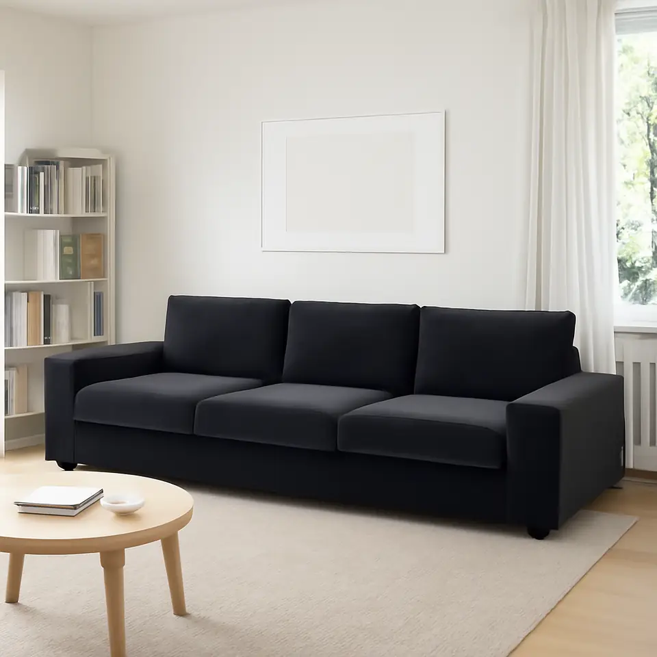 Møbelmontering VIMLE 3-pers. sovesofa, med brede armlæn/Djuparp mørkegrå | Billig & Hurtig i København