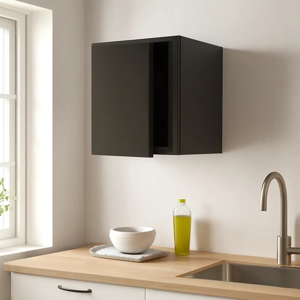 Møbelmontering METOD Overskab, gråsort/Nickebo mat antracit, 40×40 cm | Billig & Hurtig i København