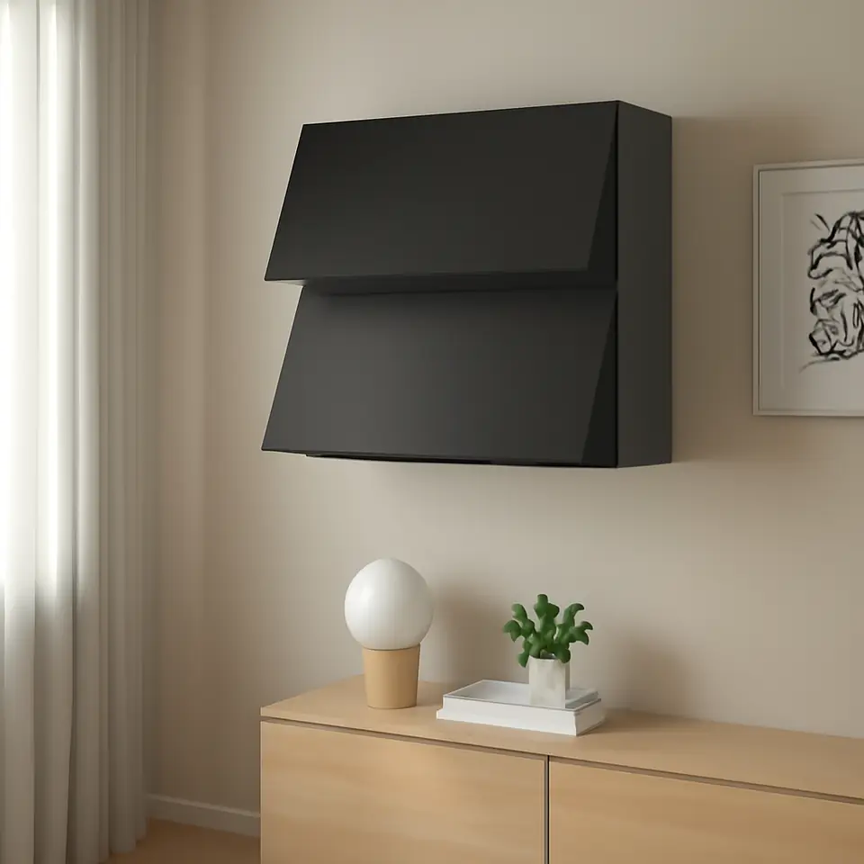 Møbelmontering METOD Horisontalt vægskab med 2 låger, gråsort/Nickebo mat antracit, 80×80 cm | Professionel Møbelmontør