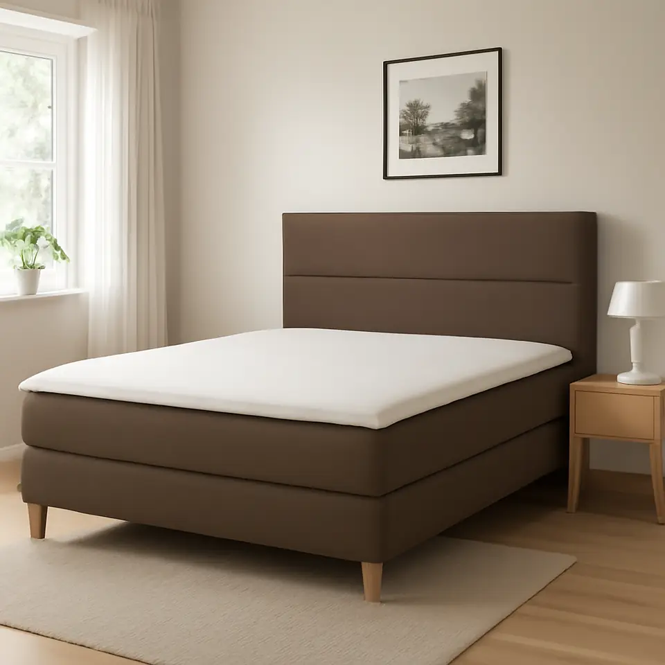 Møbelmontering HEMFJÄLLET Kontinentalseng, Valevåg medium/Nisseholm Tonerud mørk gråbrun, 160×200 cm | Samling af Møbler i Rødovre & Kbh