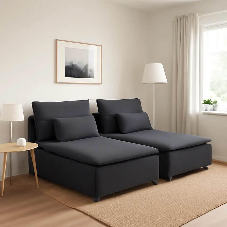 Møbelmontering SÖDERHAMN 2-pers. sofa med chaiselong, Knäbäck antracit | Samling af Møbler i Rødovre & Kbh