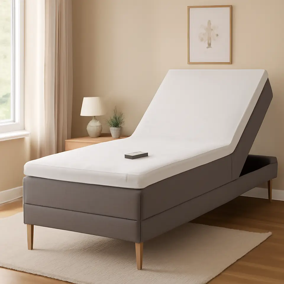 Møbelmontering Elevationsseng 90x200cm KUPELVA GE50 grå-21 LATEX | Få et tilbud i dag